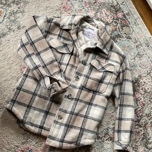 Garage Vancity Plaid Shacket